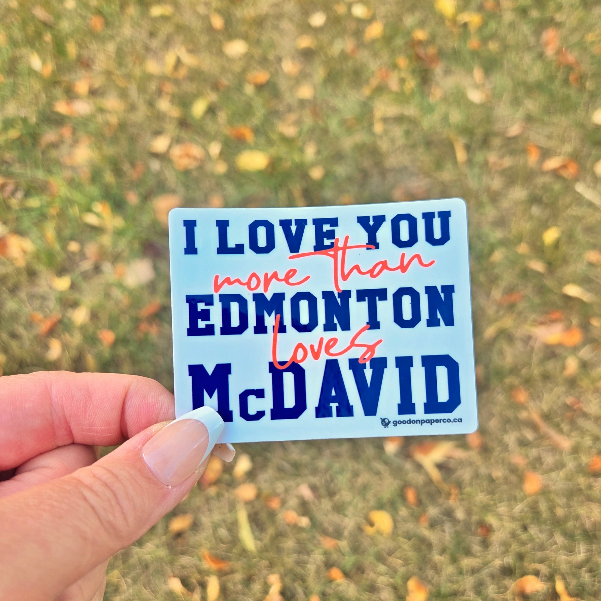 Edmonton Loves McDavid | Vinyl Sticker