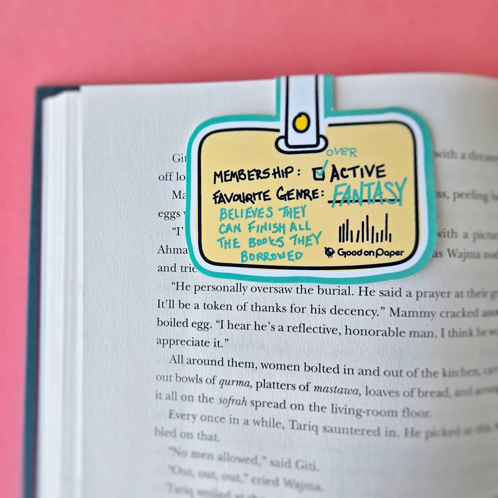 Library Card | Overactive | Jumbo | Magnetic Bookmark