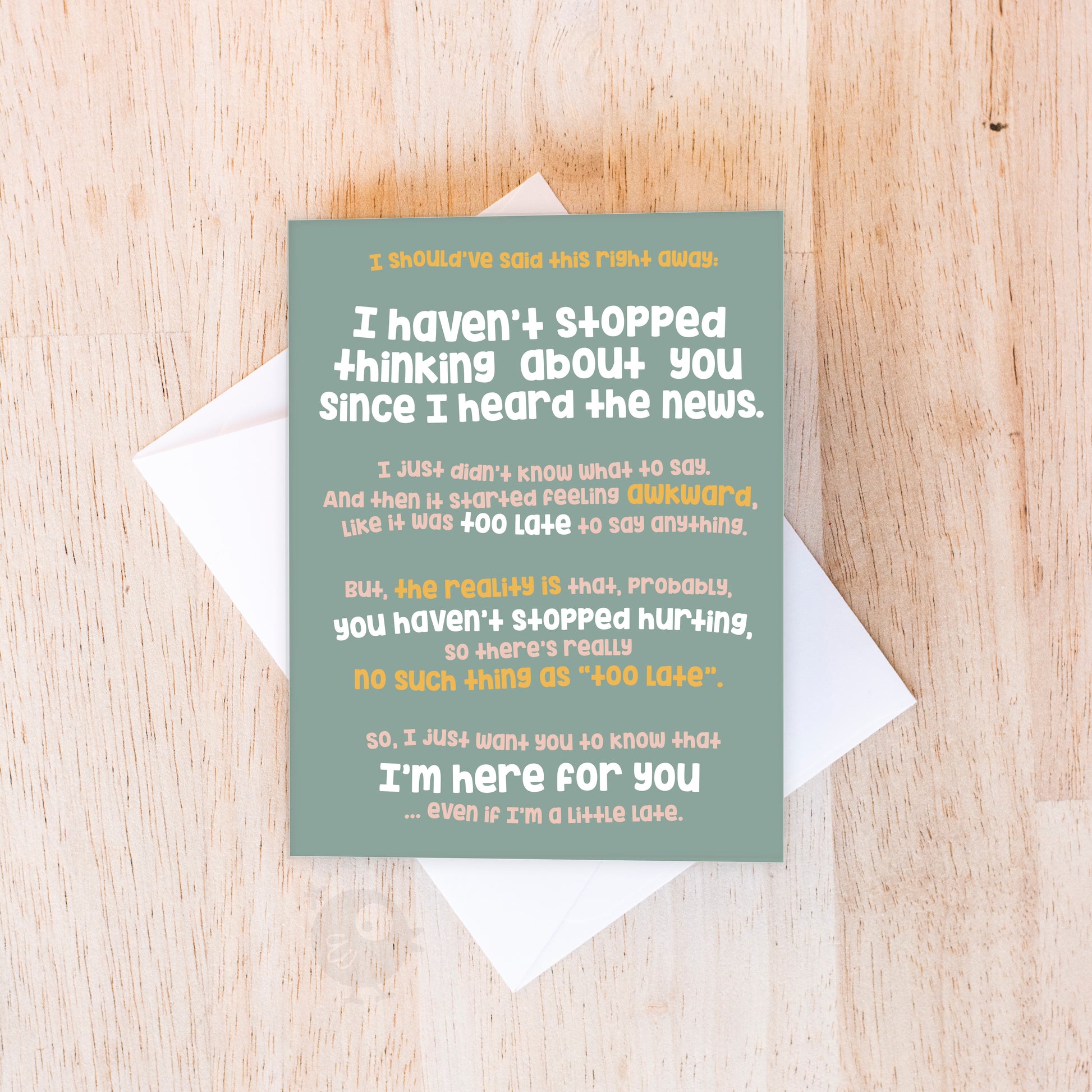 Little Late | Support & Encouragement Card