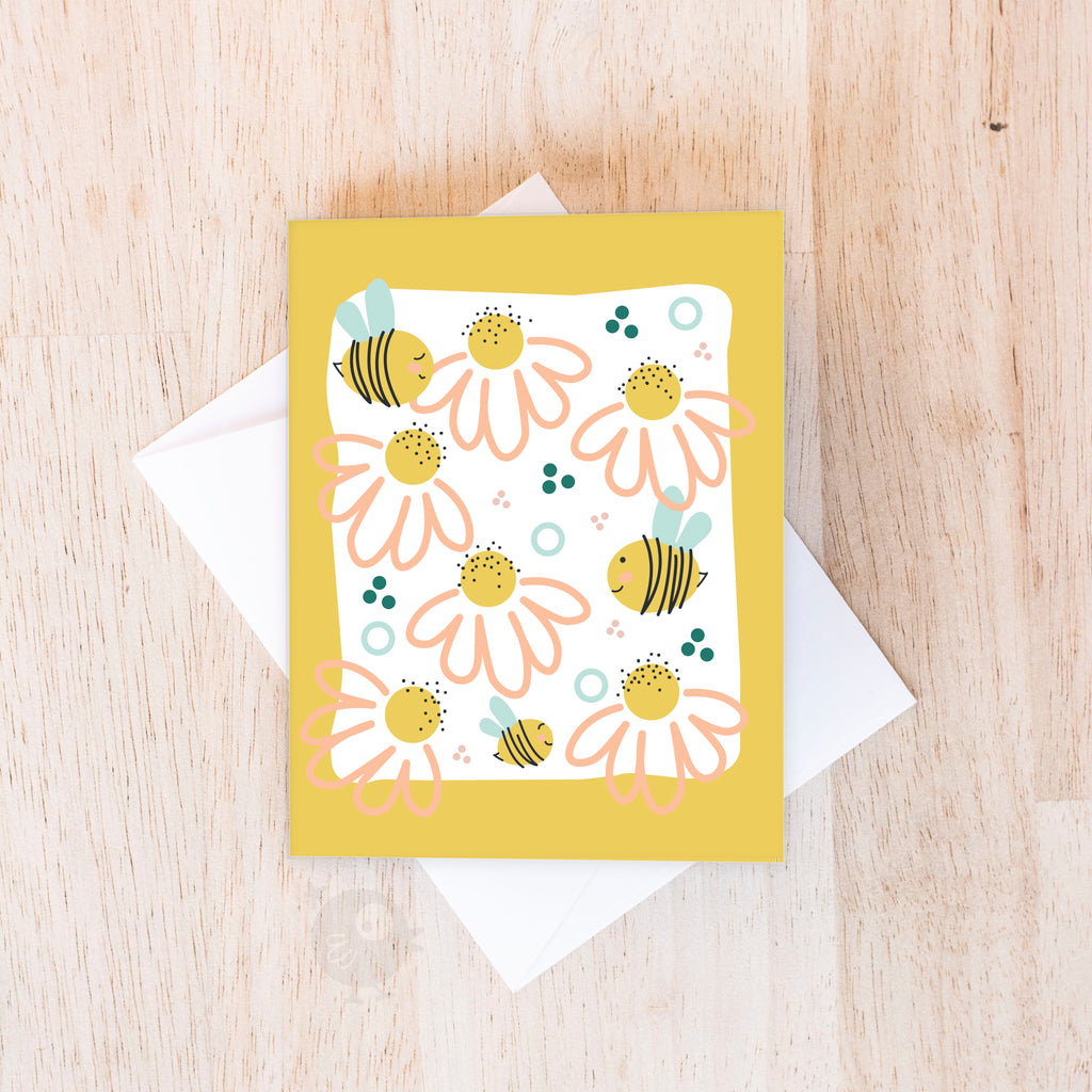 Bees & Flowers | No Occasion Card