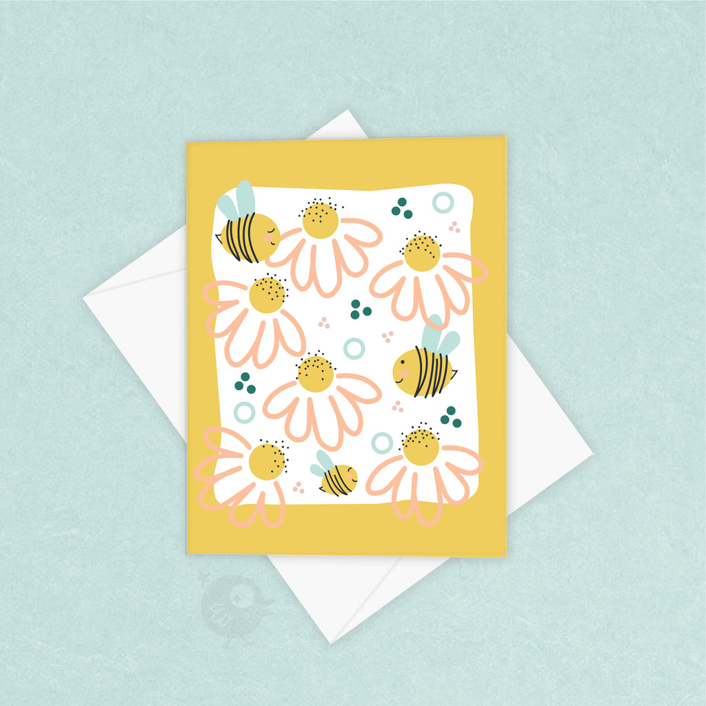 Bees & Flowers | No Occasion Card