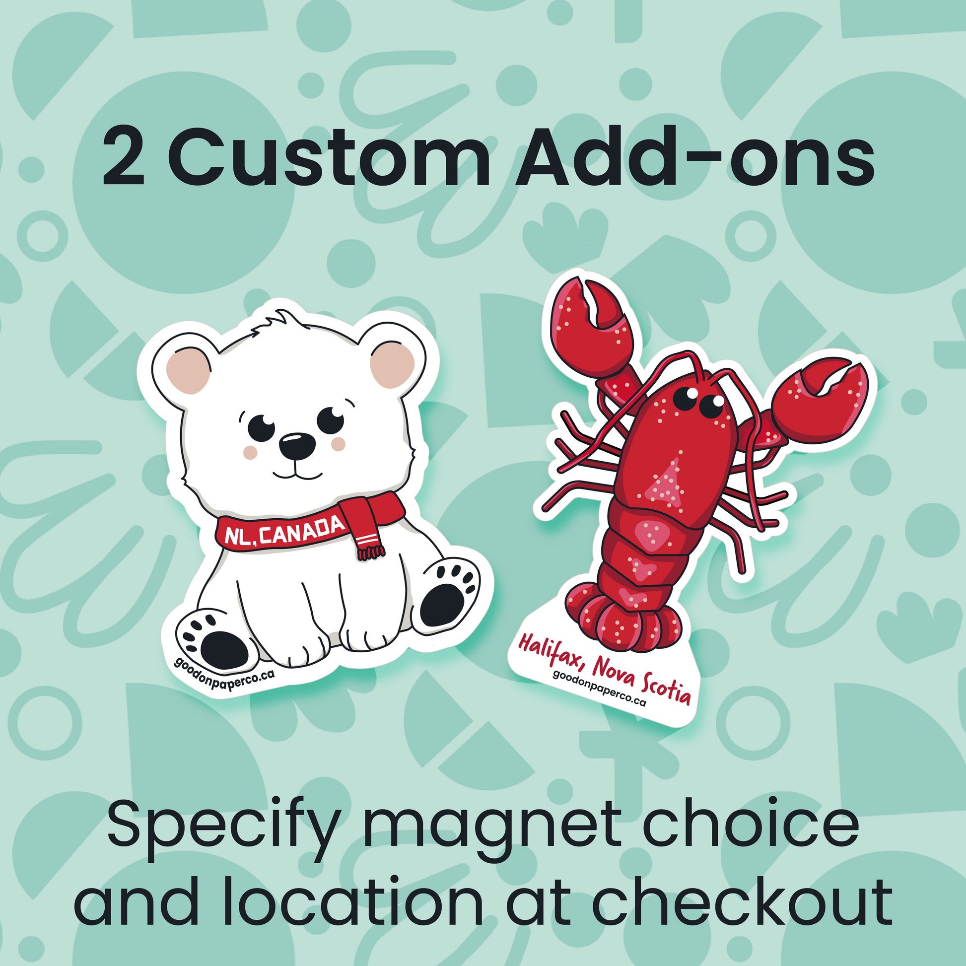 WHOLESALE Magnet Customization: Location Add-on | BUY MAGNETS SEPARATELY