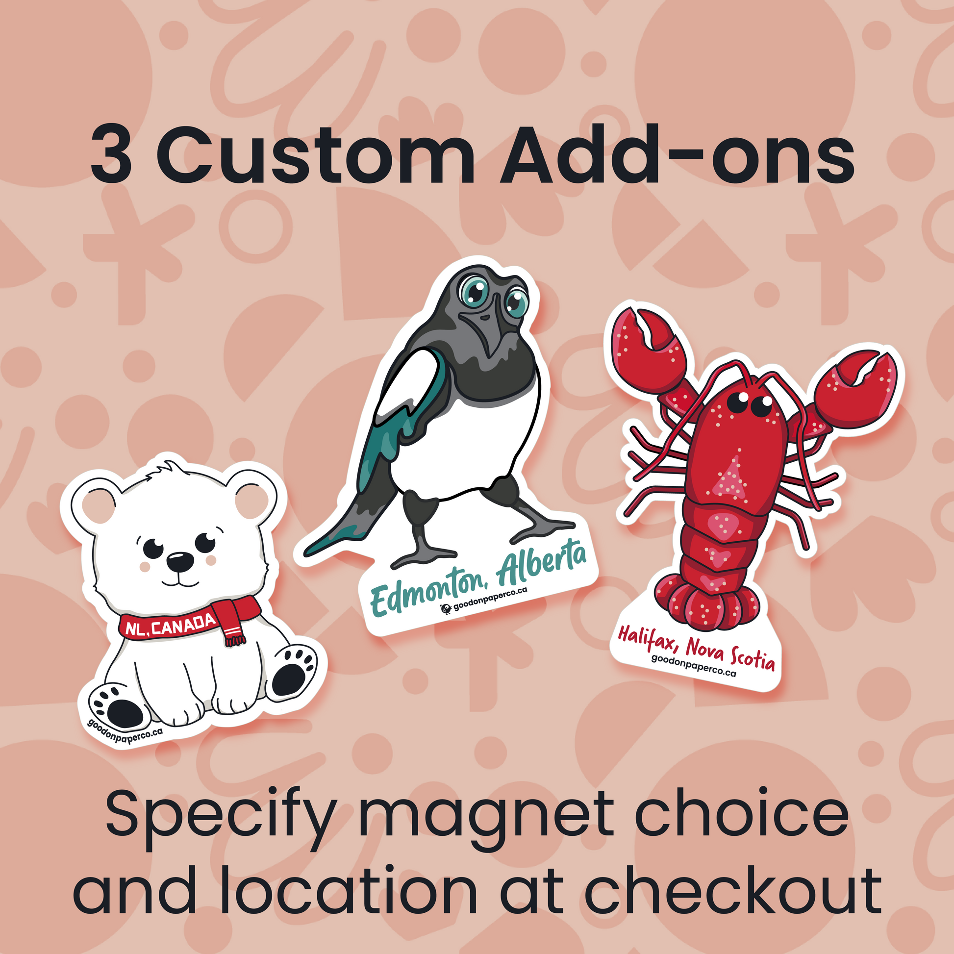 WHOLESALE Magnet Customization: Location Add-on | BUY MAGNETS SEPARATELY