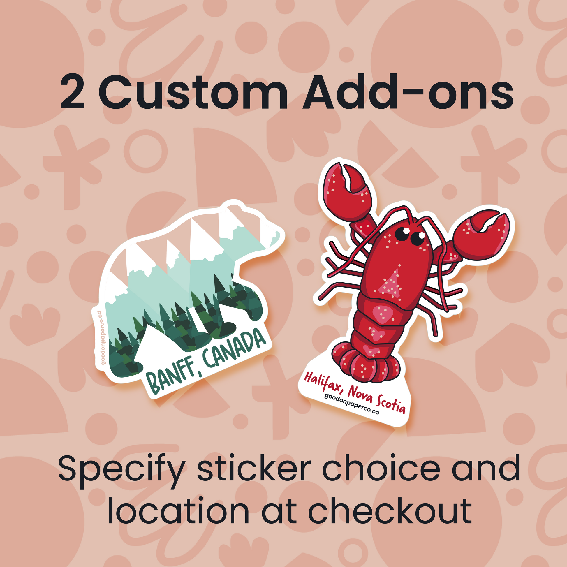 WHOLESALE Sticker Customization: Location Add-on | BUY STICKERS SEPARATELY