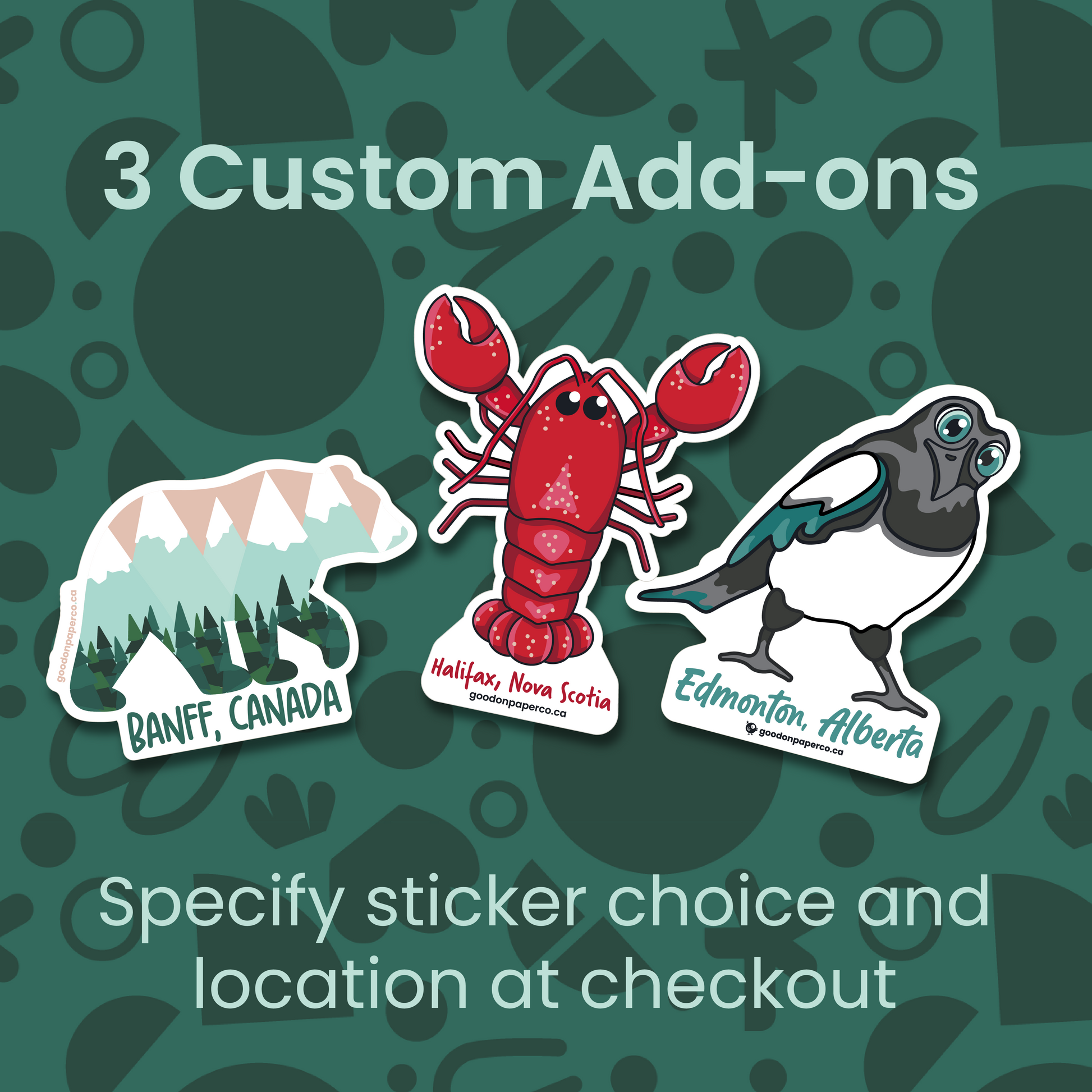 WHOLESALE Sticker Customization: Location Add-on | BUY STICKERS SEPARATELY