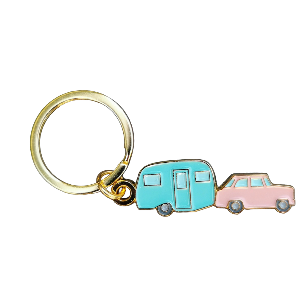 Happy Camper | Enamel Keychain