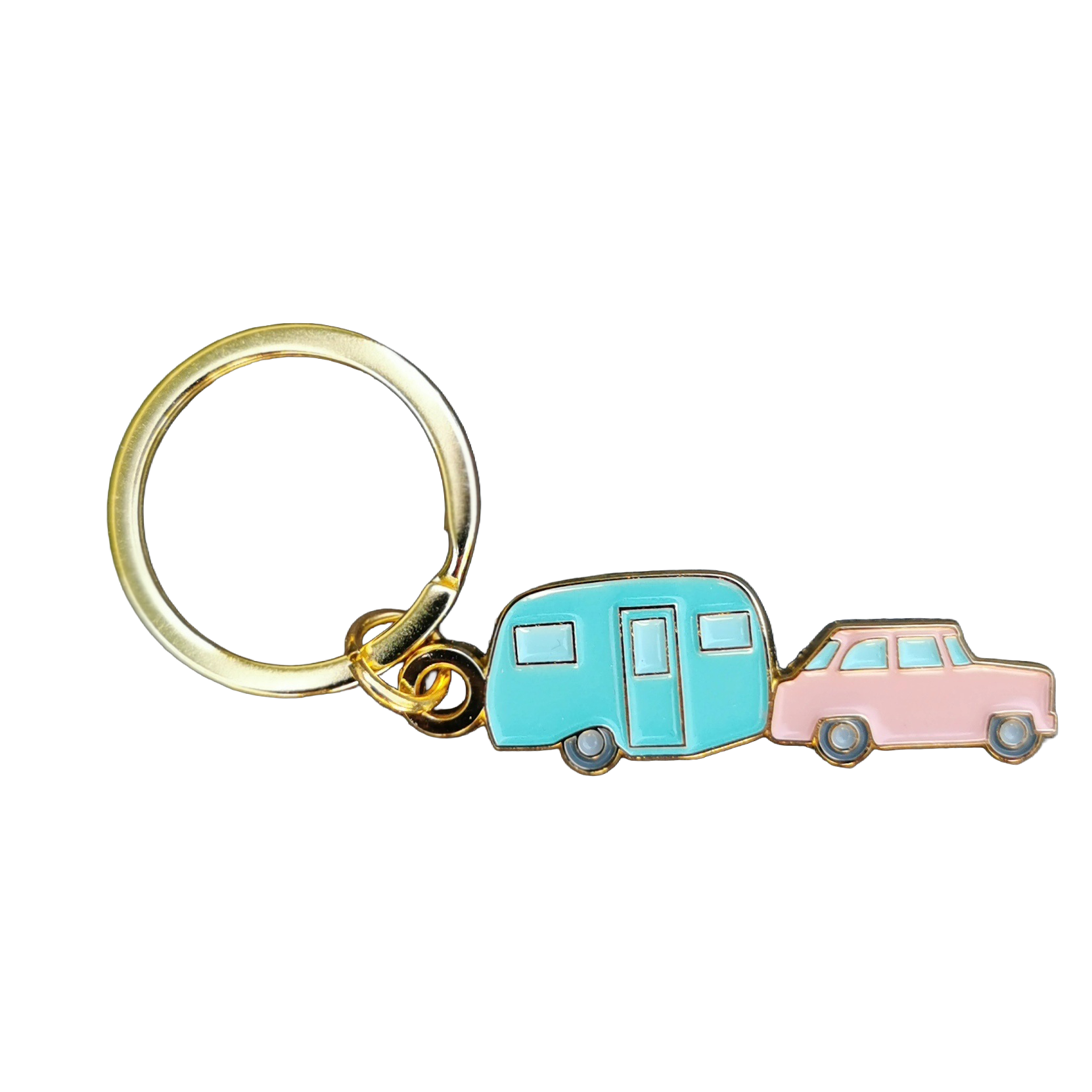 Happy Camper | Enamel Keychain