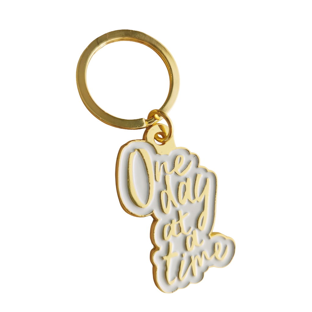 One Day at a Time | Enamel Keychain