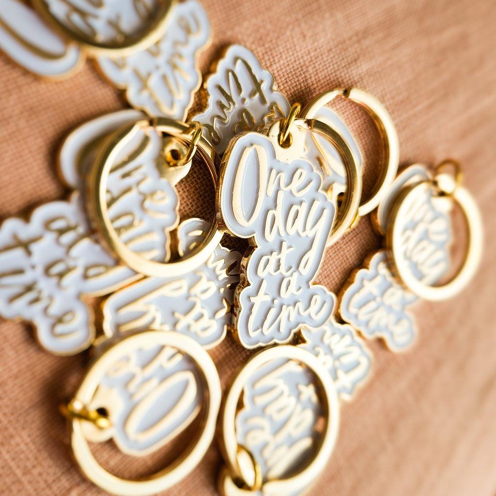 One Day at a Time | Enamel Keychain
