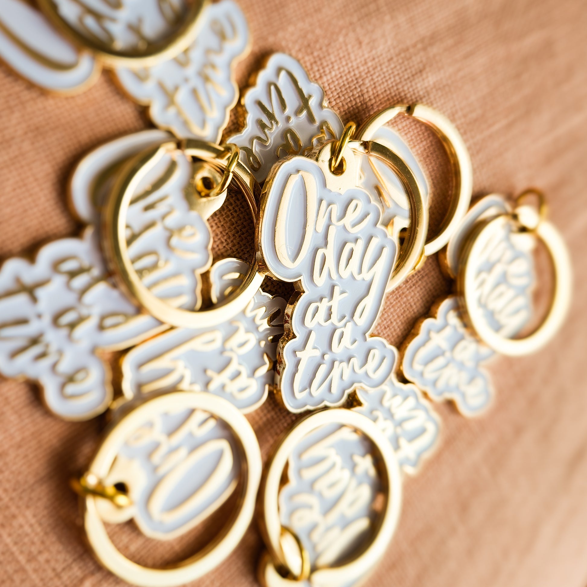 One Day at a Time | Enamel Keychain