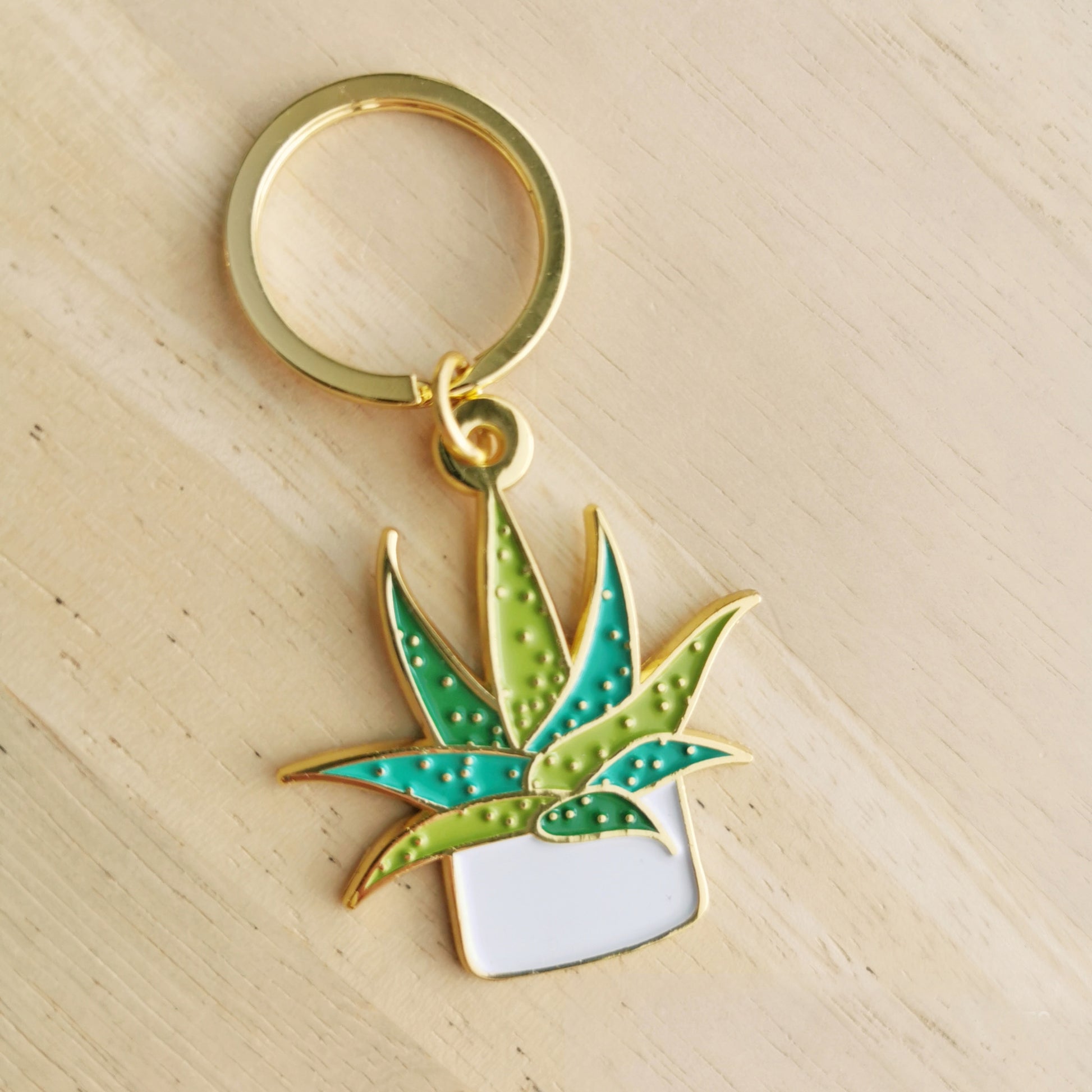 Succulent | Enamel Keychain