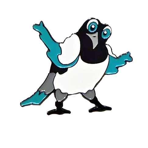 Shrugging Magpie | Enamel Pin