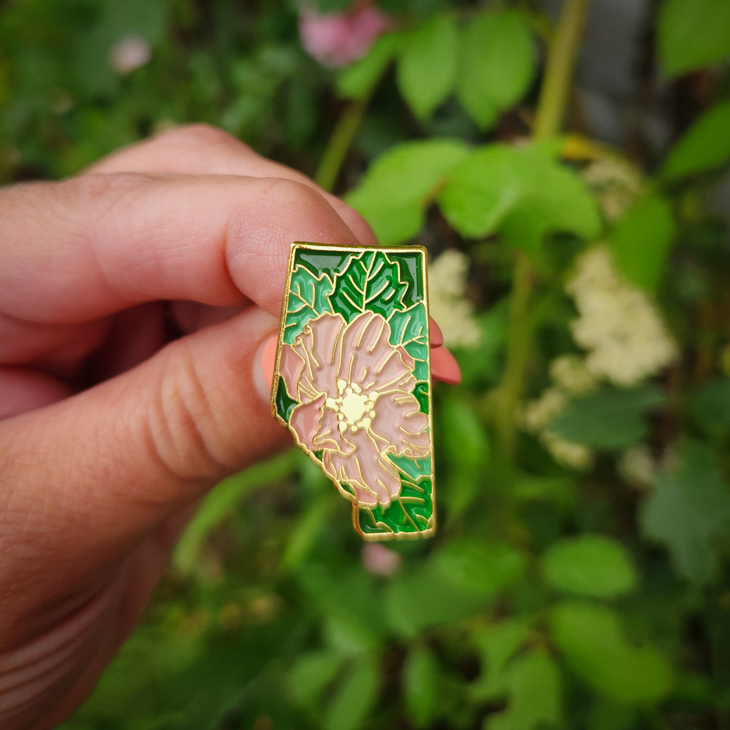 Alberta Wild Rose | Enamel Pin