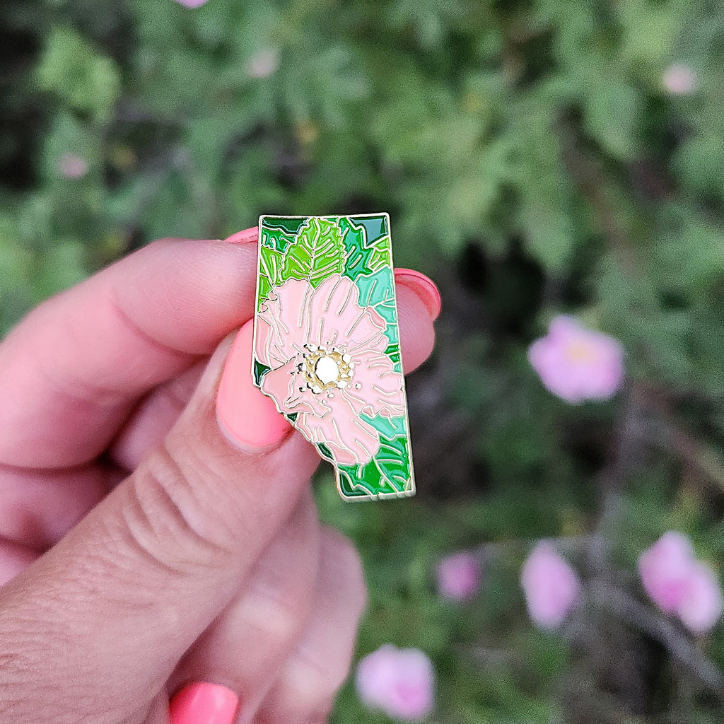 Alberta Wild Rose | Enamel Pin