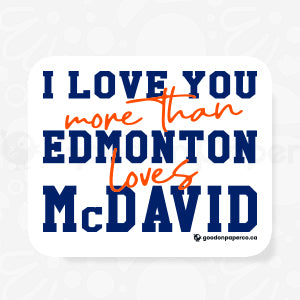 Edmonton Loves McDavid | Vinyl Sticker