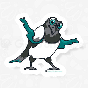 Shrugging Magpie | Vinyl Sticker