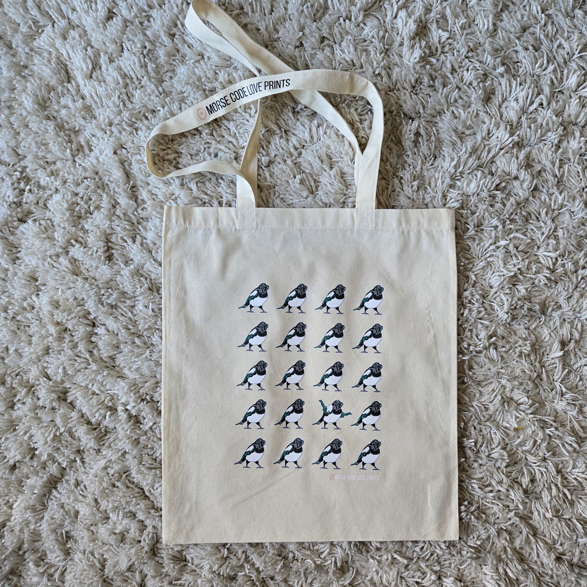 Mischief of Magpies | Everyday Shoulder Tote | Cotton Tote Bag