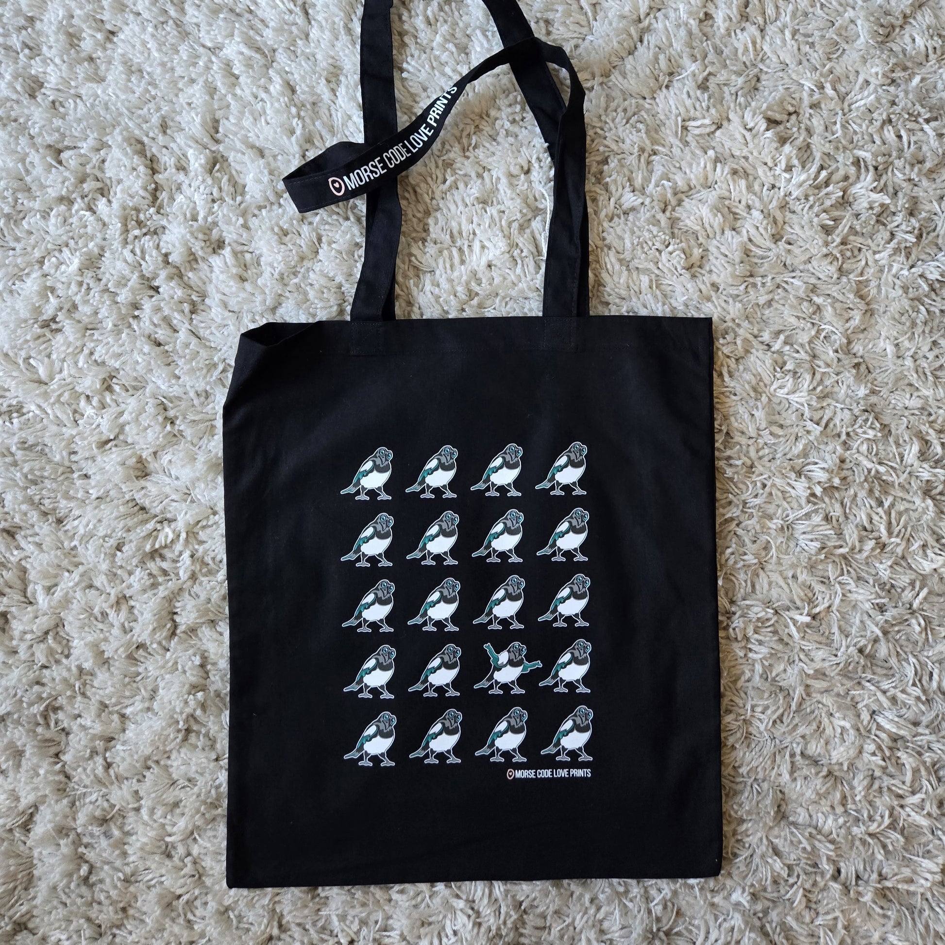Mischief of Magpies | Everyday Shoulder Tote | Cotton Tote Bag