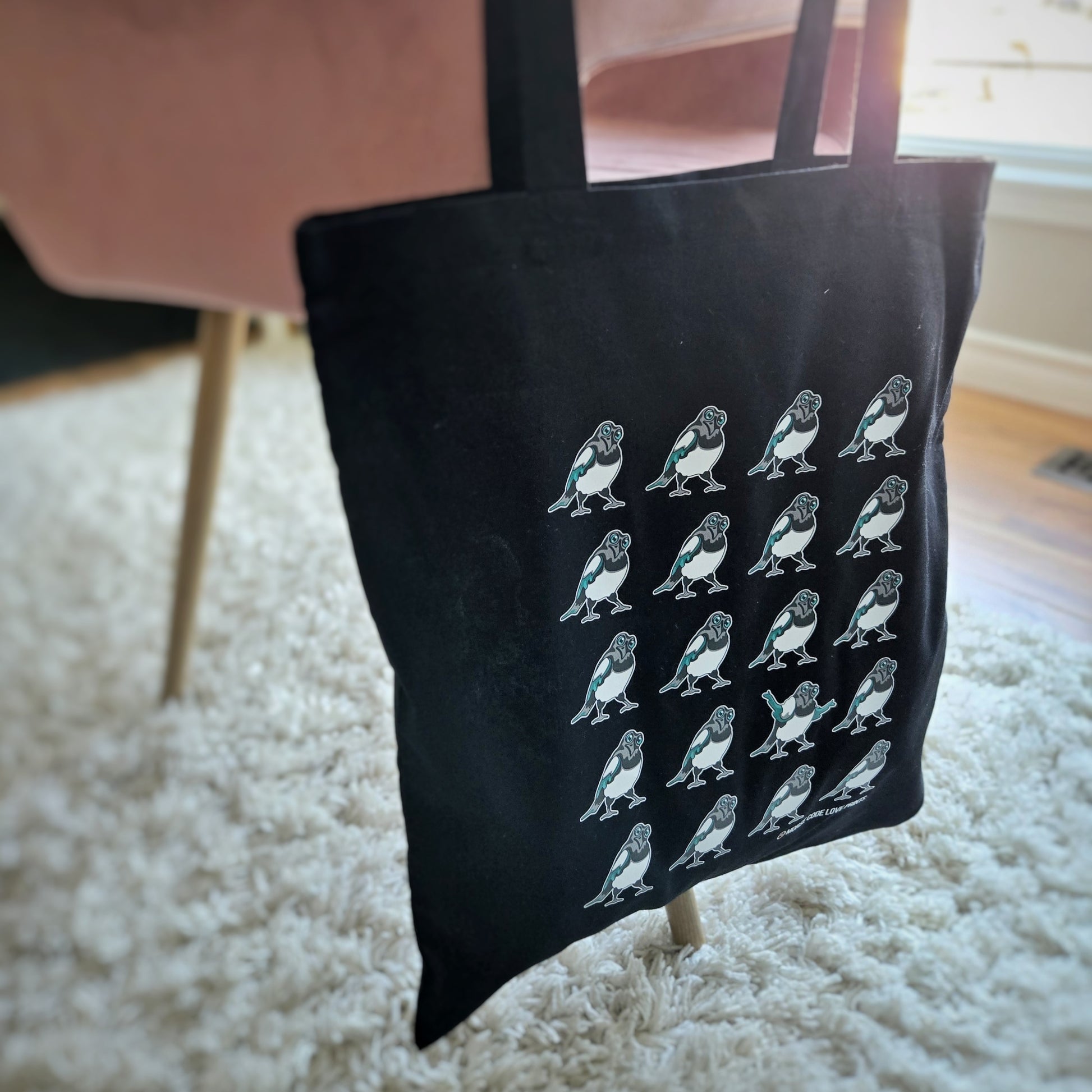 Mischief of Magpies | Everyday Shoulder Tote | Cotton Tote Bag