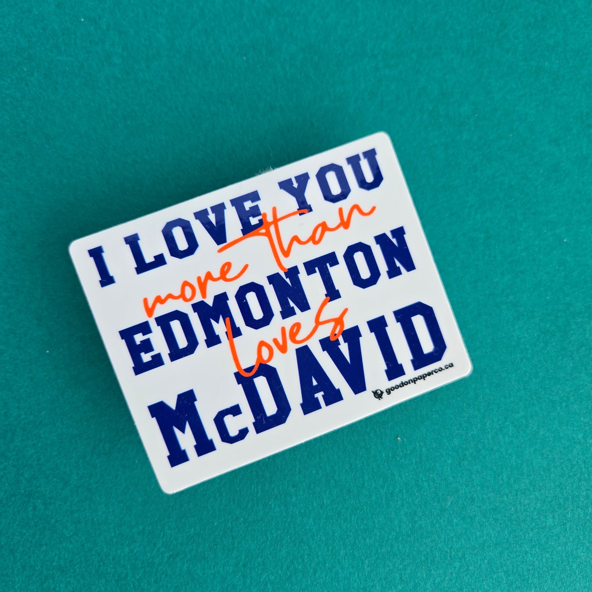 Edmonton Loves McDavid | Vinyl Sticker