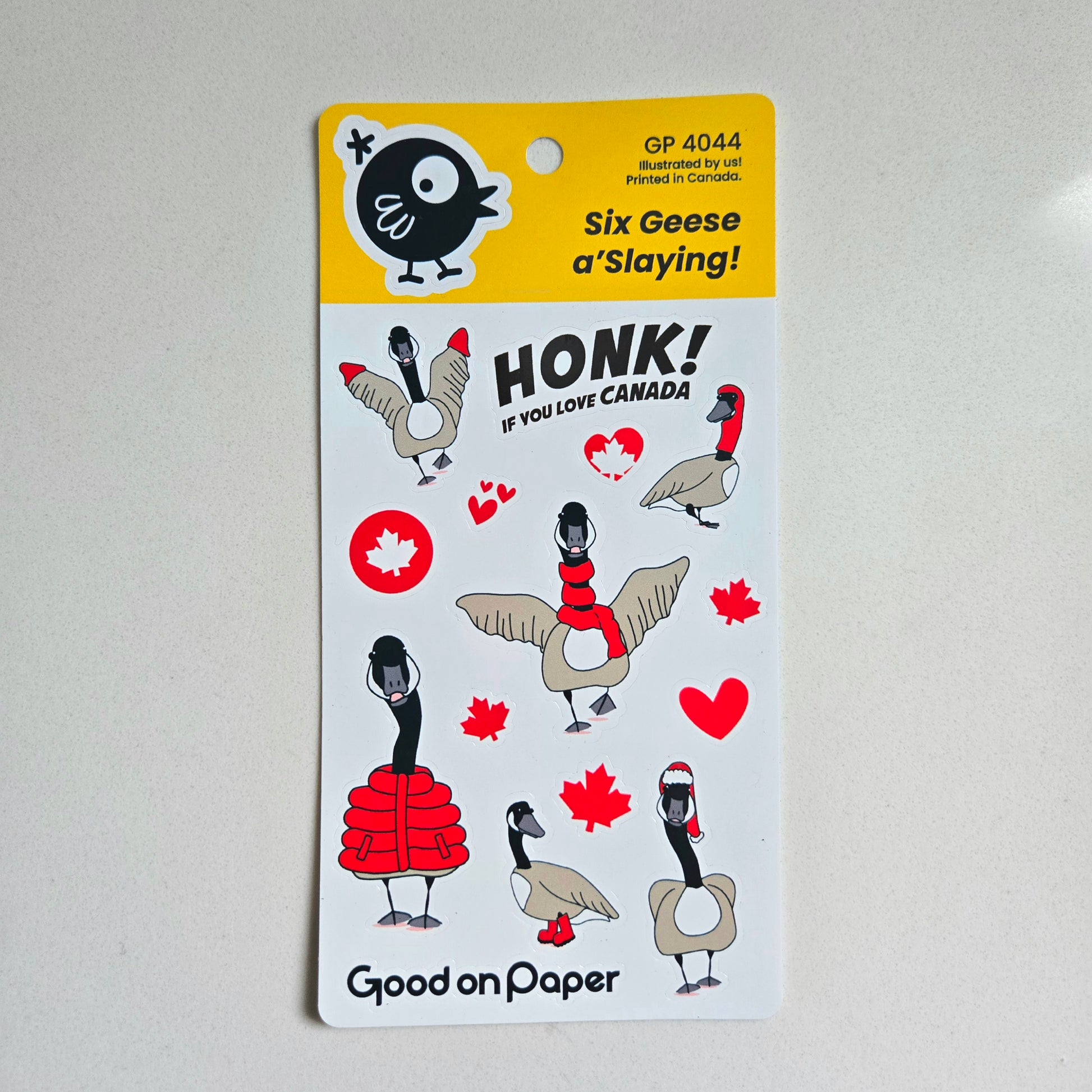 Six Geese a'Slaying | Vinyl Sticker Sheet