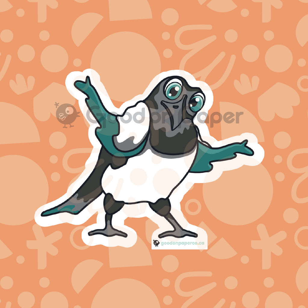 Shrugging Magpie | Vinyl Sticker
