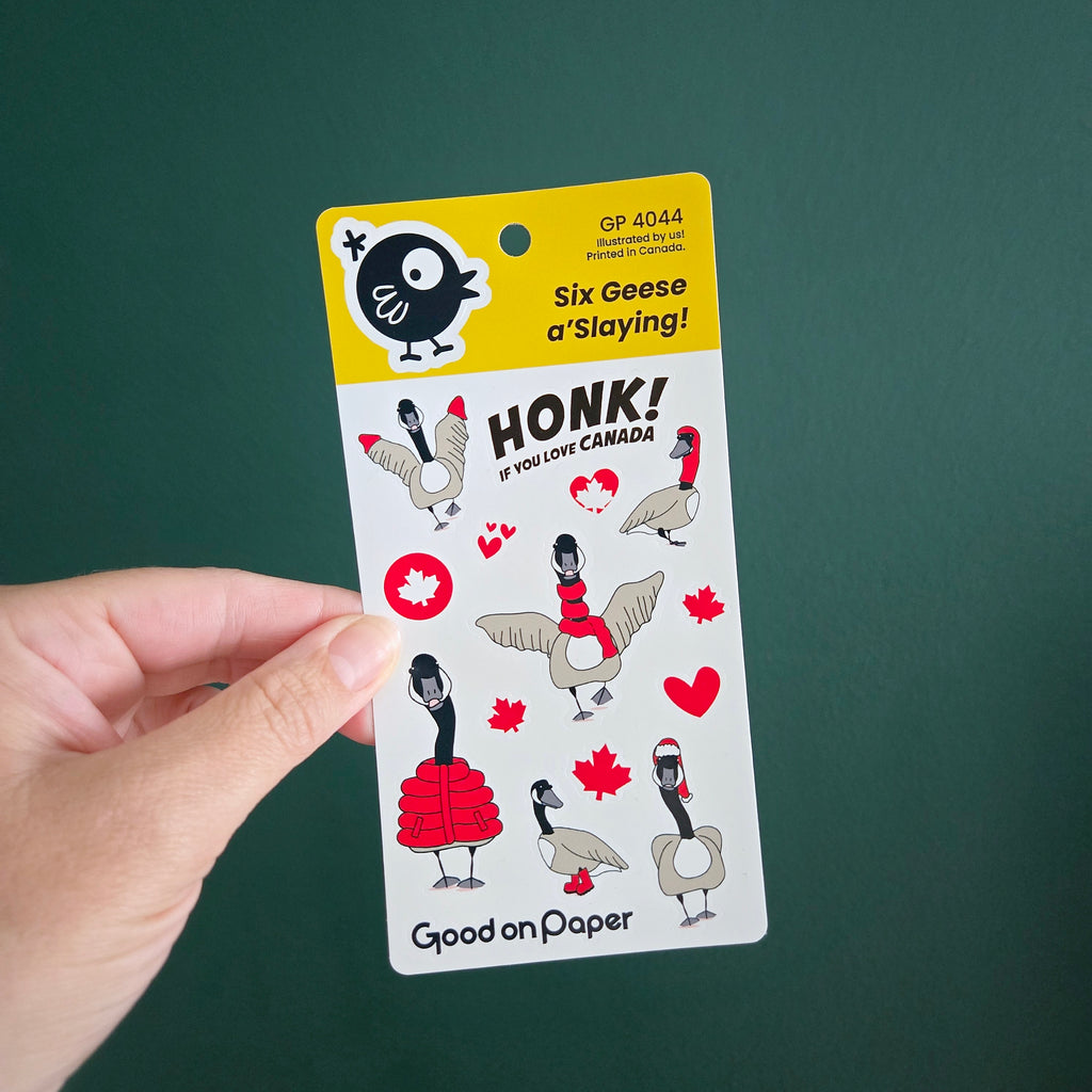 Six Geese a'Slaying | Vinyl Sticker Sheet